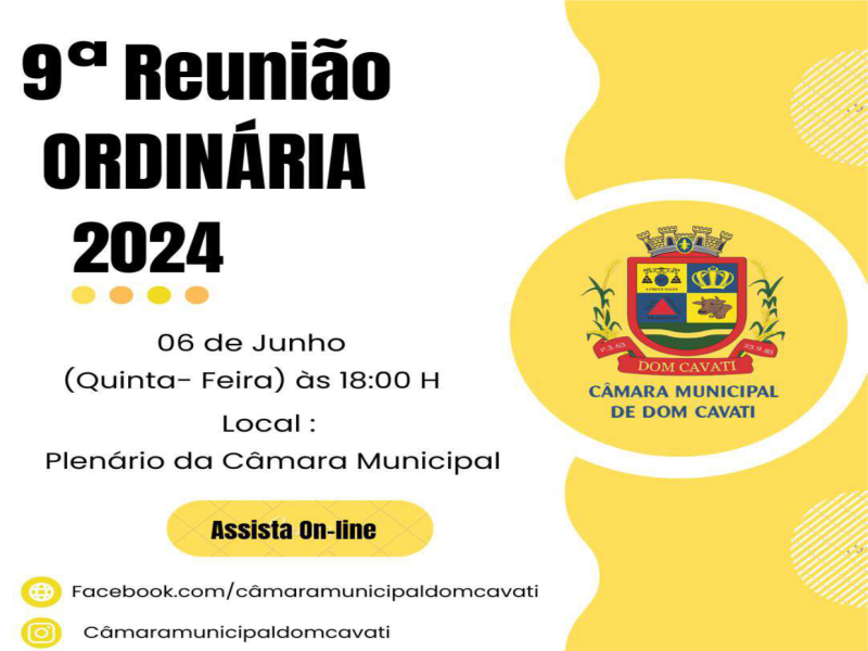 9ª Reunião Ordinária 2024